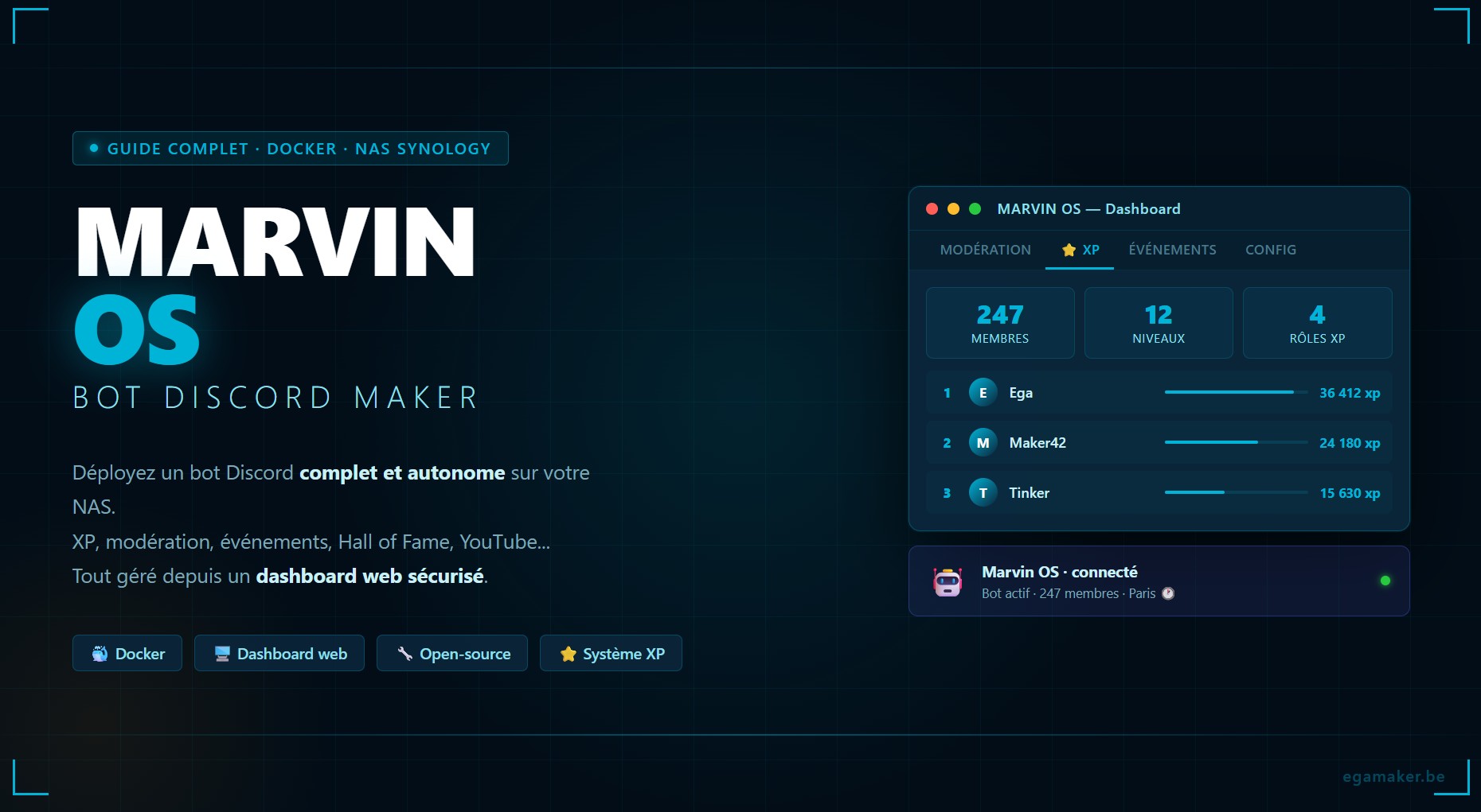 Guide installation bot Discord sur NAS Synology Docker