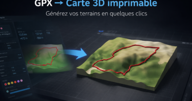 GPXMap3D : Transformez vos traces GPS en reliefs 3D (et en objets réels)